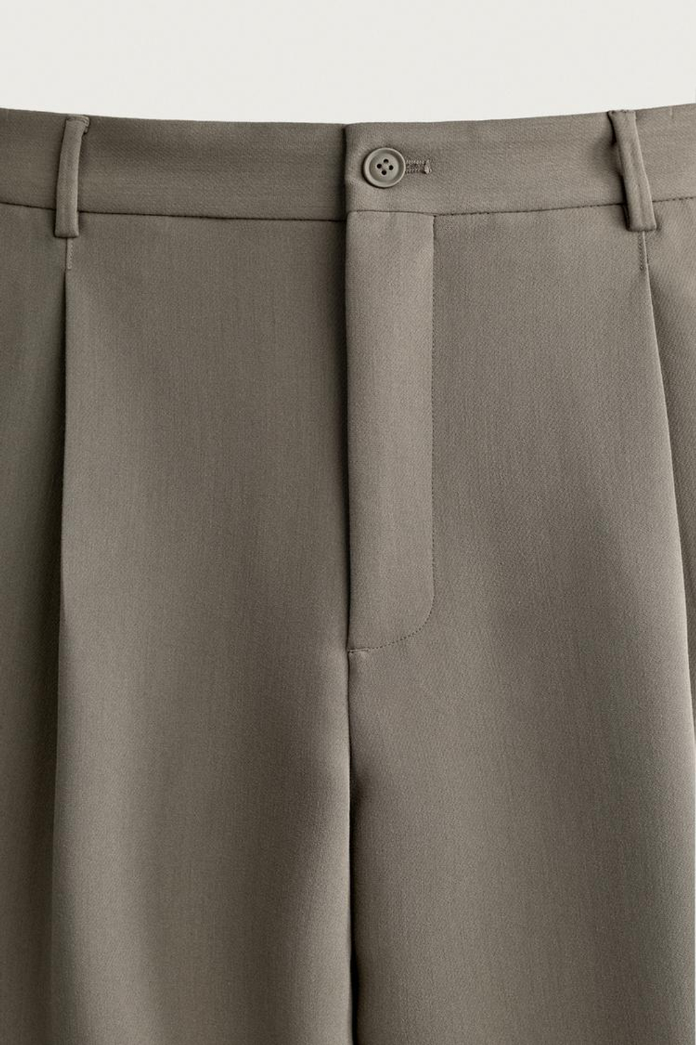 ZARA БРЮКИ RELAXED FIT СО СКЛАДКАМИ, РЫЖЕВАТО-КОРИЧНЕВЫЙ