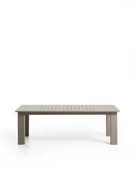 Раздвижной стол Livorno из алюминия цвета таупе, 233(350) x 100 см