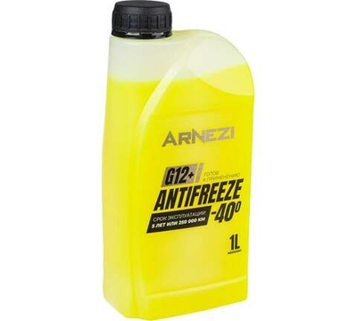Антифриз ARNEZI Yellow G12+ готовый -40 желтый 1 л N0003001