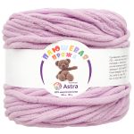 Пряжа Astra Premium (Астра Премиум) Плюшевая / уп.2 мот. по 100 г, 80 м, 720 св.фиолетовый