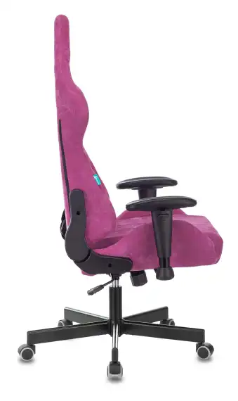 Кресло игровое Zombie Viking Knight малиновый Light-15 с подголов. крестов. металл