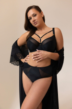 Бюстгальтер с декоративными бретелями (Размер: 65I) (Цвет: черный)