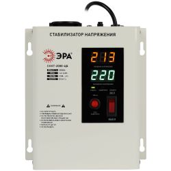 Стабилизатор напряжения ЭРА СННТ-2000-ЦБ настенный ц.д. 140-260В/220/В 2000ВА белый | Электротовары