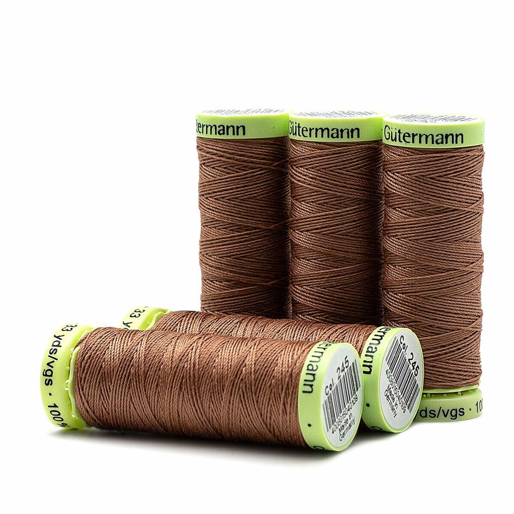 Нитки отделочные Gutermann Top Stitch 30 (30 метров), 5 кат. | 245 золотисто бежево-розовый
