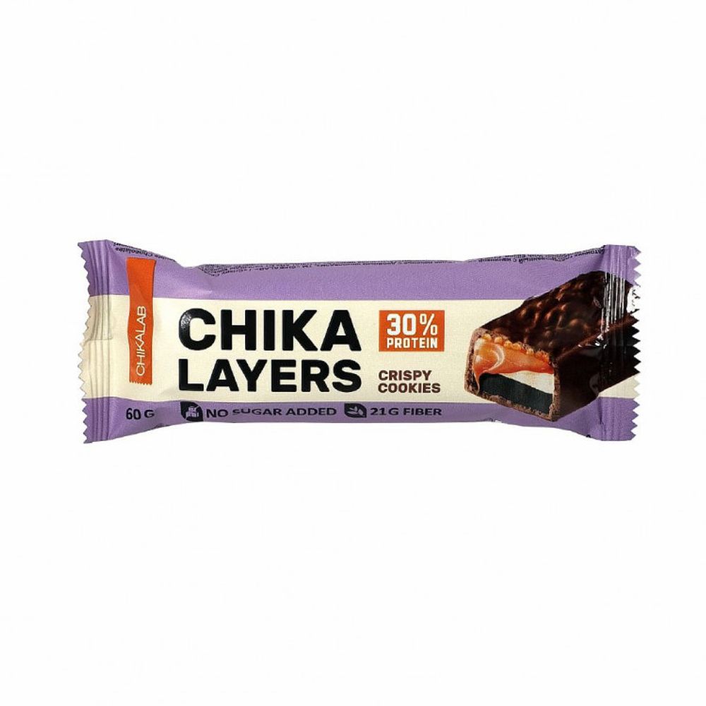 Батончик "CHIKABAR" хрустящее печенье с двойным шоколадом 60г