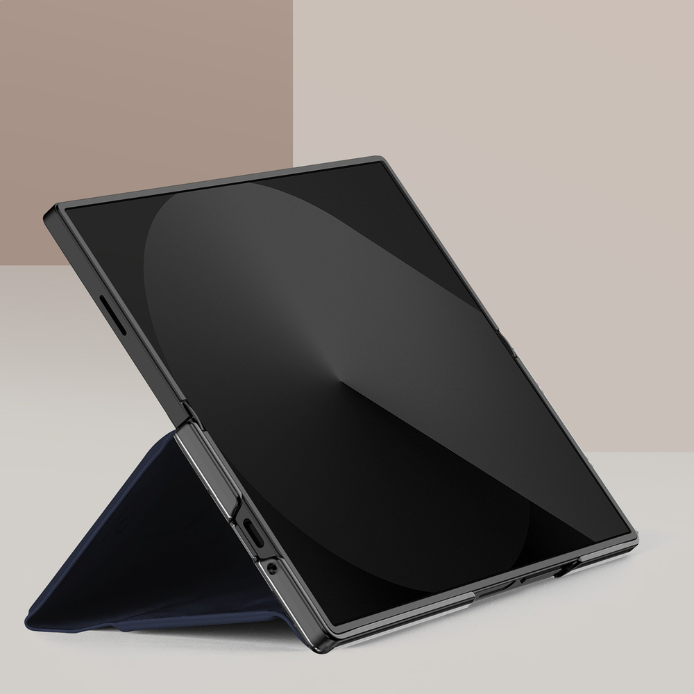 Чехол синего цвета из искусственной кожи от Dux Ducis для смартфона Samsung Z Fold SE (W25), серия Bril Series Case