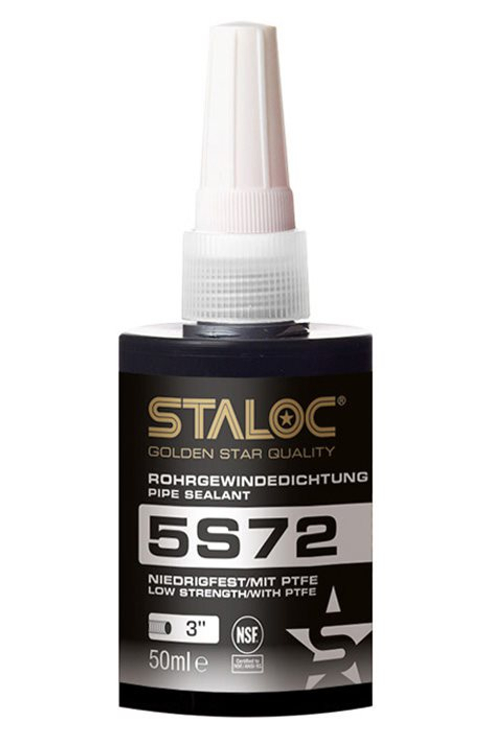 Резьбовой герметик малой прочности (с PTFE) STALOC 5S72, 50 мл.