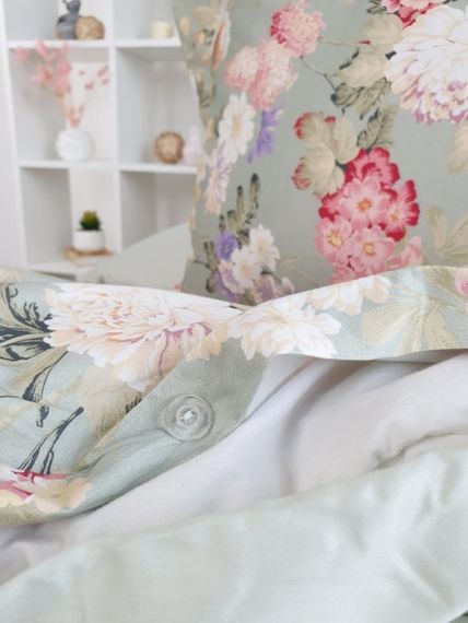 Постельное белье ANGELICA зеленый deluxe TIVOLYO HOME Турция