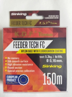 Леска с покрытием флюорокарбона KDF Feeder Tech FC 0,16мм 150 м