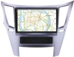 Магнитола для Subaru Legacy 5, Outback 4 2009-2014 (левый руль, рамка серебро) - Vaycar VA71-0061-2K на Android 13, Быстрая, 2K QLED, CarPlay, 4G SIM-слот