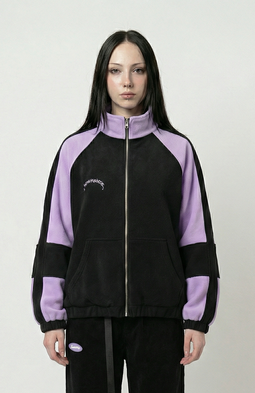 Толстовка Turbo fleece Zip черный/фиолетовый