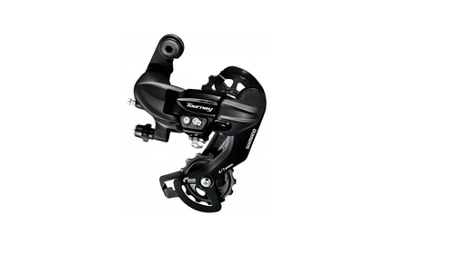 Переключатель задний Shimano Tourney, TY300, SGS, 6/7скоростей, крепление на болт, черный, без упаковки