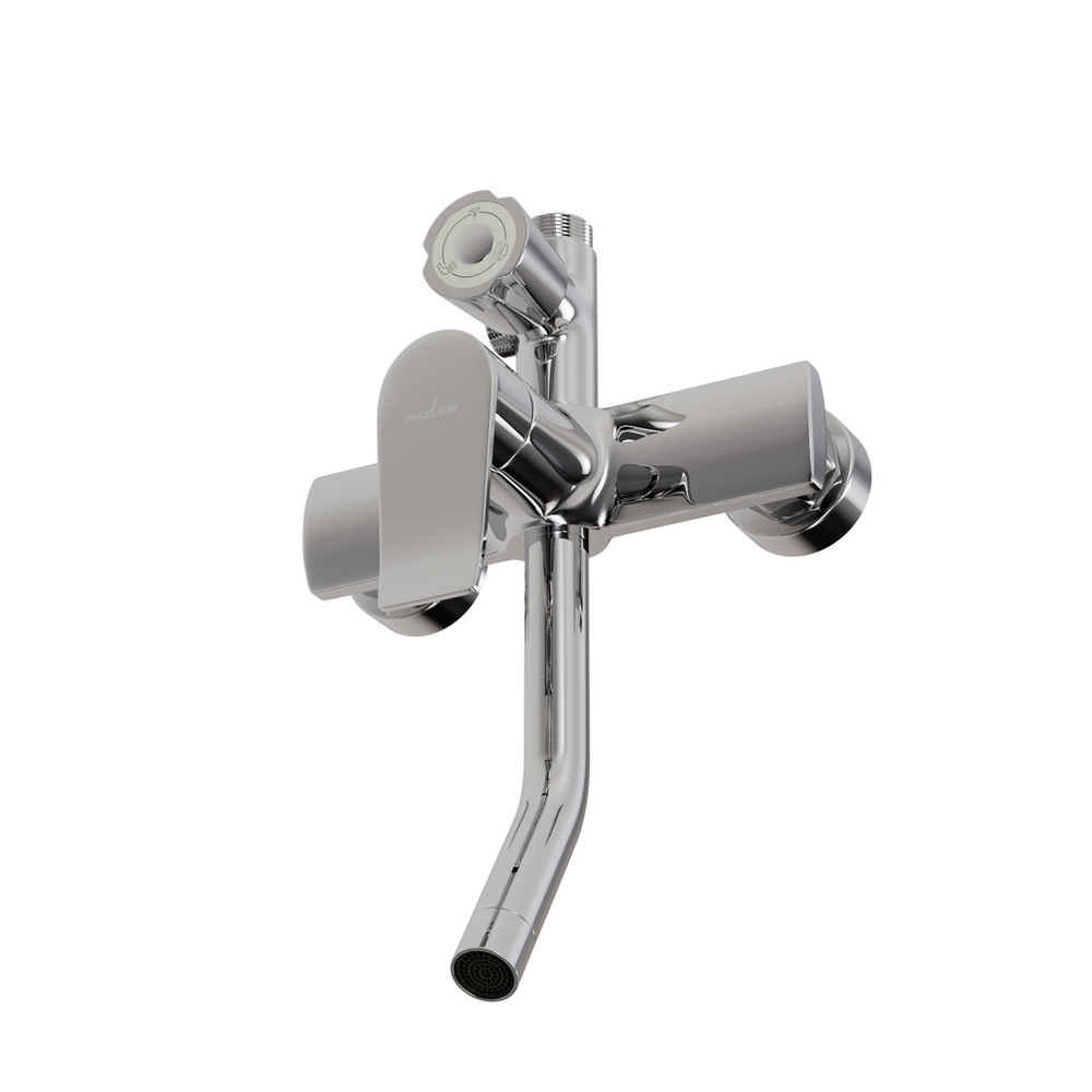 Душевая система 40к MIXLINE МЛ2416 (ML2416) излив лейка 3 позиции +лейка "Тропический душ" ХРОМ