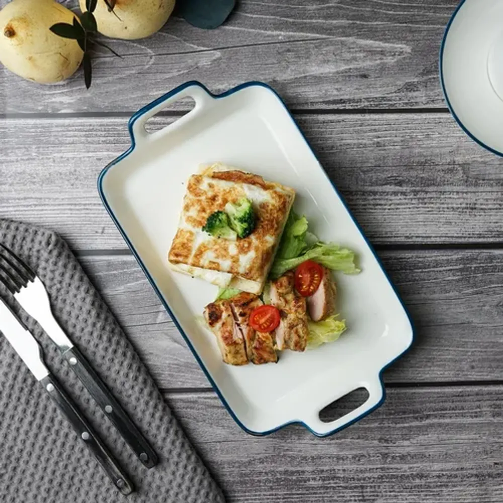 Блюдо прямоугольное 28,7*16,4 см h2,8 см 560 мл с ручками Bakery Fusion P.L. Proff Cuisine [6]