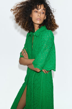 Хлопковое платье с вышивкой - H&M