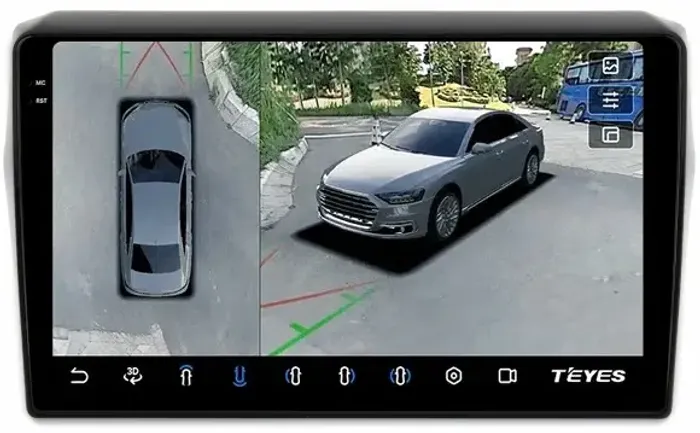Магнитола для Suzuki Swift 5 2016-2023 (рамка глянцевая 10) - Teyes CC3-2K-360 на Android 10, Быстрая, 2K QLED, CarPlay, 4G SIM-слот, 4 камеры в комплекте