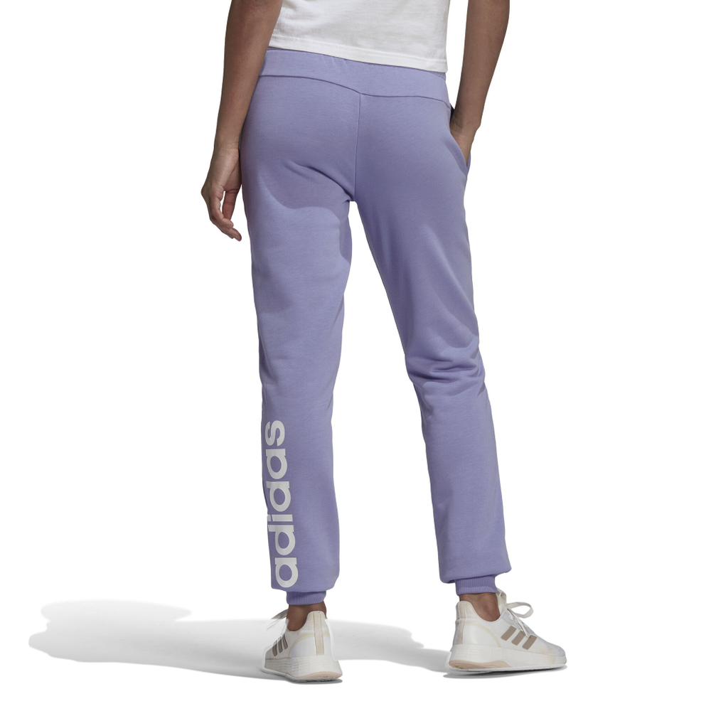 Женские теннисные брюки adidas Linear French Terry Core Training Pants Women - Violet, White