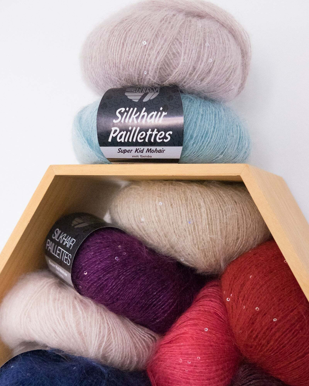-40% Lana Grossa Silkhair Paillettes 5x25г | Кид-мохер на шёлке с пайетками