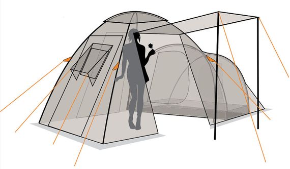 Палатка Canadian Camper HYPPO 4, цвет royal, схема 2.