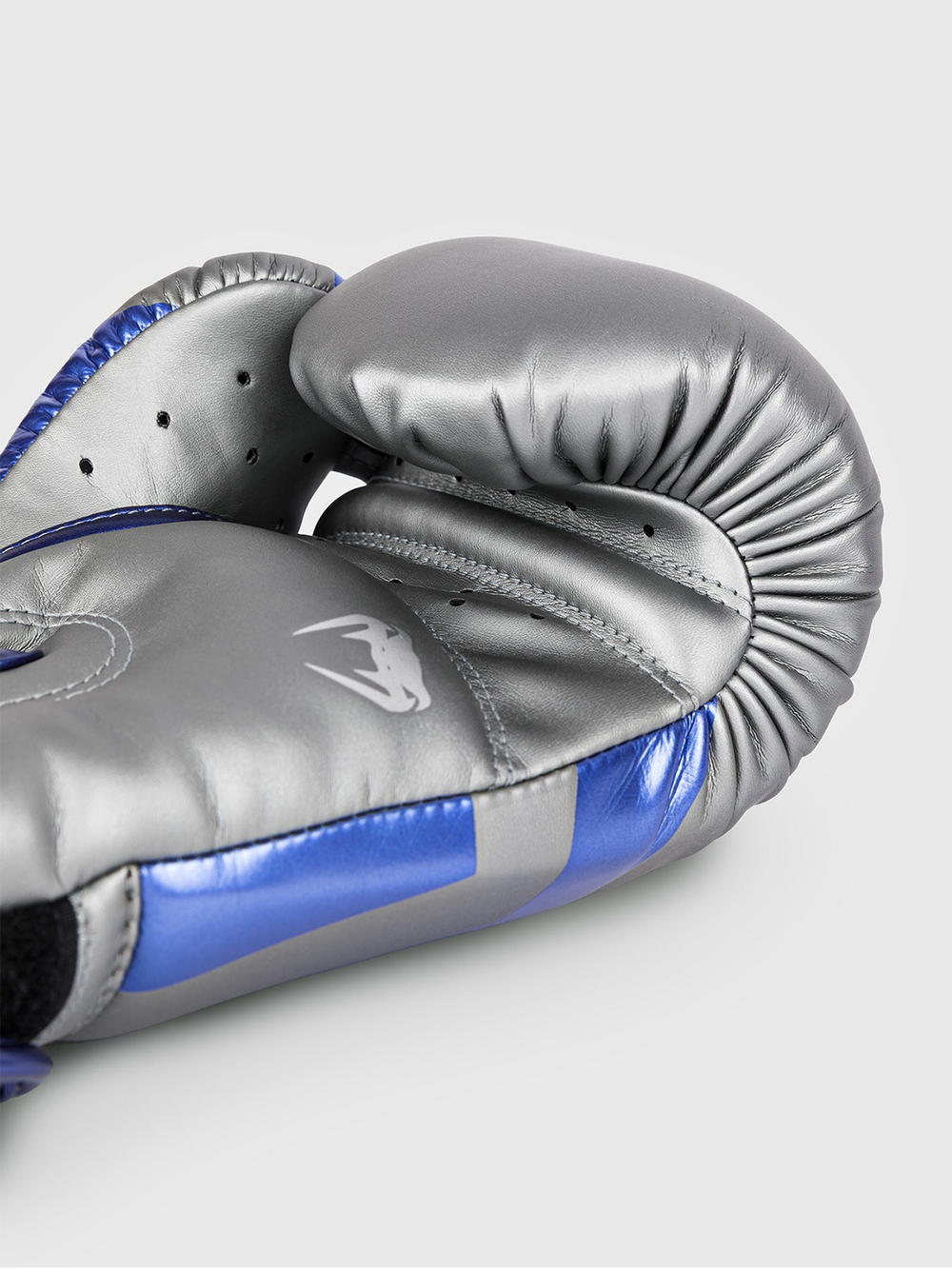 Перчатки боксерские Venum Elite Gray/Blue/Silver
