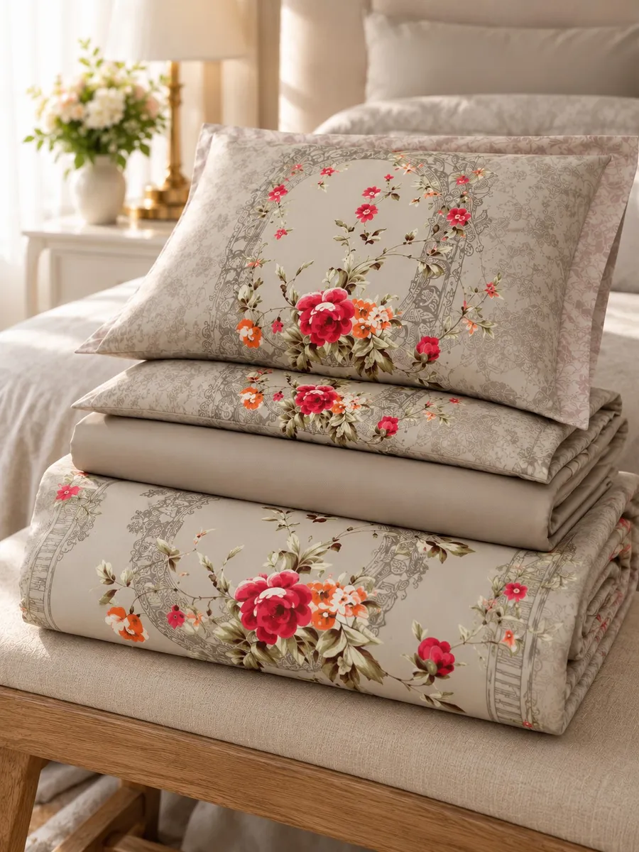 Prima Casa КПБ 6 пр.Lilyana Kahve ЕВРО пододеяльник 200*220, простынь 240*260, наволочки 50*70 2шт, декоративные наволочки 50*70 2шт — фото 5
