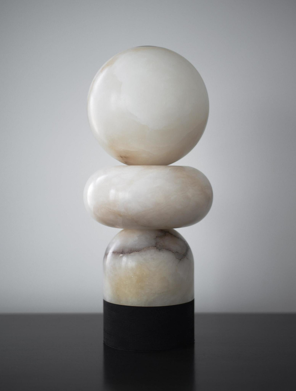 Alabaster Totem 3 Table Lamp by ALLIED MAKER