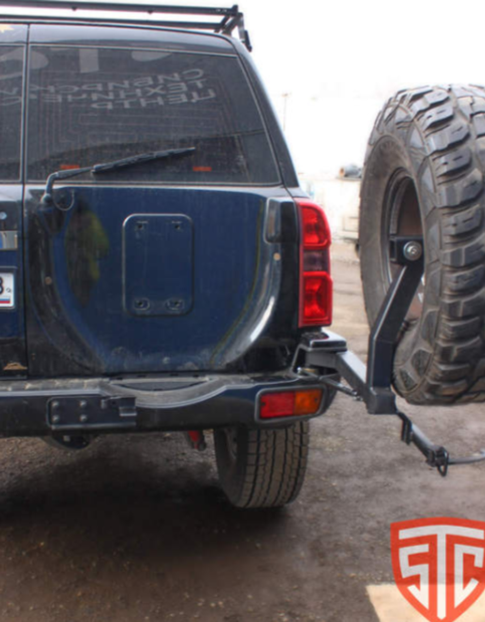 Калитка в штатный бампер Nissan Patrol Y61 (c 2004 г.в) (Усиленная)