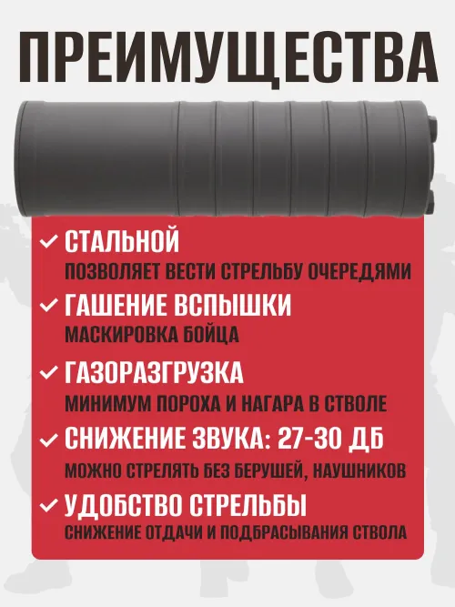 ДТК закрытого типа "Поток 2" на АК-74,АК-105, Сайга-МК (5,45х39, М24х1,5), Гексагон