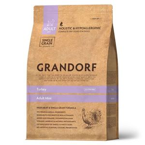 Сухой корм Grandorf DOG Turkey MINI для взрослых собак мелких пород, индейка