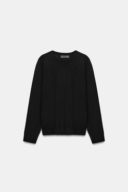 ZARA СВИТЕР ИЗ 100% ШЕРСТИ EXTRASOFT, ЧЕРНЫЙ
