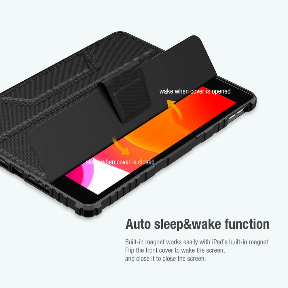 Противоударный чехол BUMPER NILLKIN LEATHER CASE PRO c защитой камеры для Apple iPad 10.2 (2019/2020/2021)