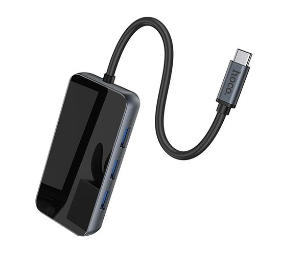 Мультипорт Hoco HB16 Type-C to 3xUSB 3.0 HDMI RJ45 Type-C