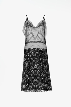 ZARA X JOHN GALLIANO ПЛАТЬЕ МИДИ НА ТОНКИХ БРЕТЕЛЯХ, ЧЕРНЫЙ