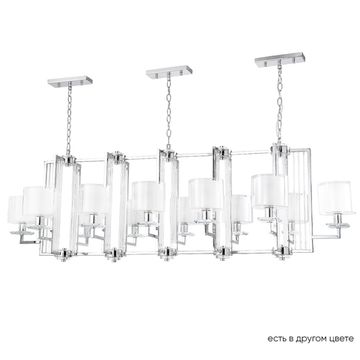 Подвесная люстра Е14 Nicolas SP12 L1600 Nickel/White никель Crystal Lux