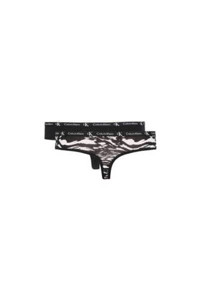Стринги 2 пары Calvin Klein Underwear - черный(000QD3990E)