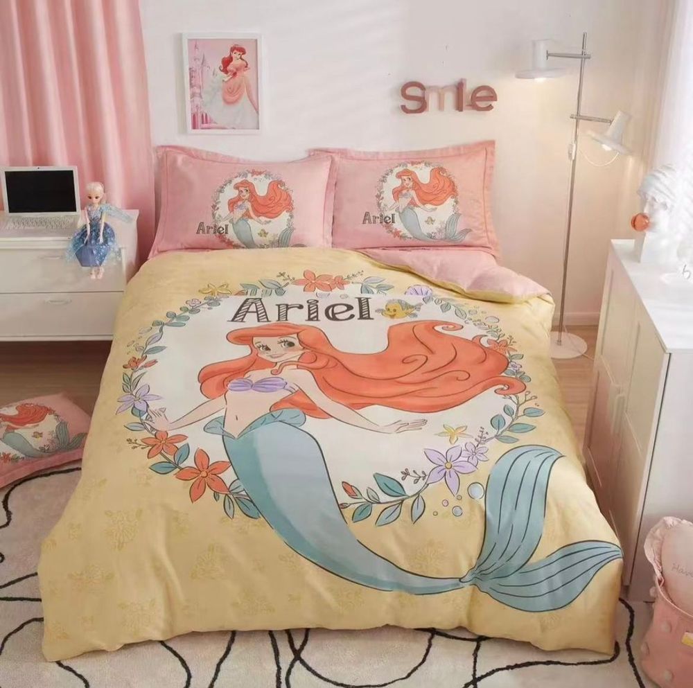 Постельное белье DISNEY 1.5 Полуторка Сатин Русалка Ariel