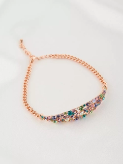 Браслет Россыпь из разноцветных камней Swarovski
