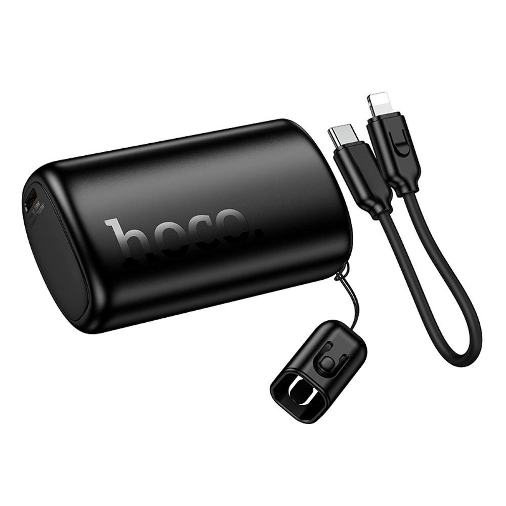 Powerbank Hoco Q50 10000mAh 1USB-C/IP с проводом Type-C/Lightning черный
