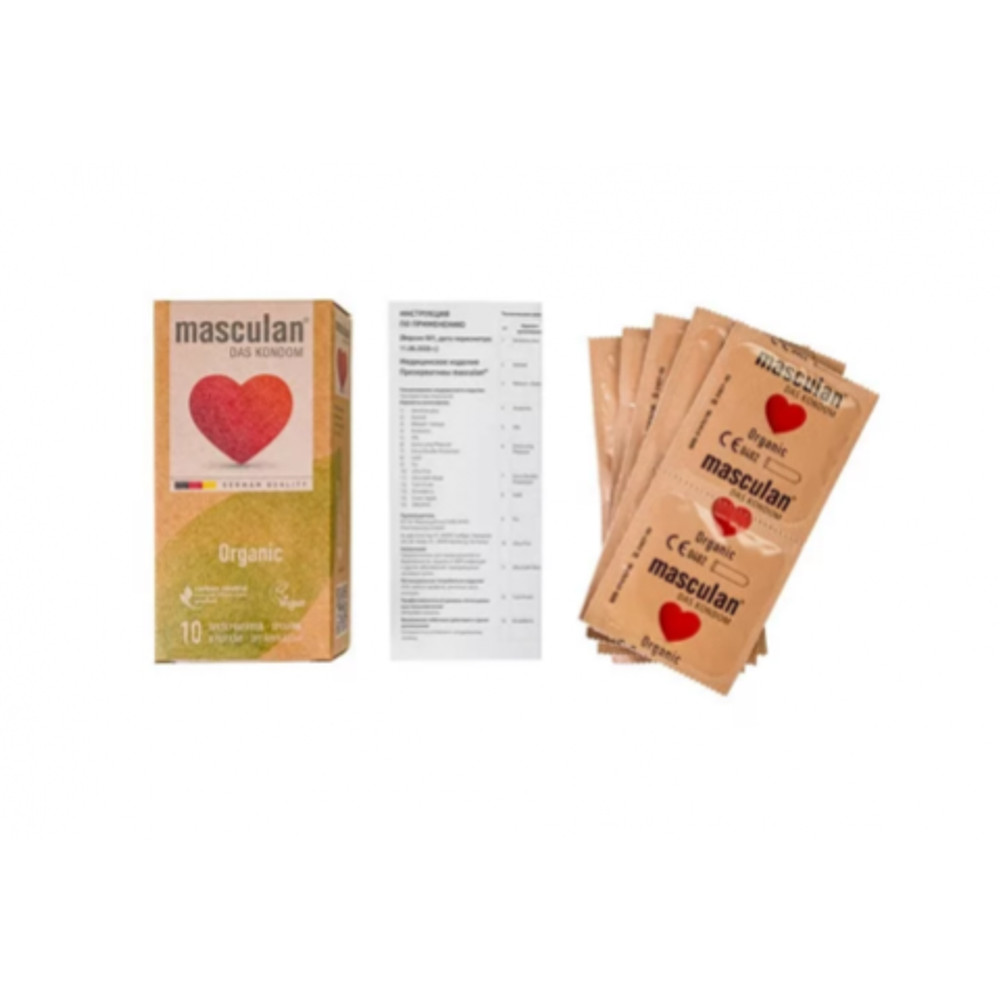 Презервативы masculan  ORGANIC № 10 утонченные, 18,5 см, 5.3 см, 10 шт.