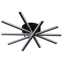 Светильник потолочный светодиодный Rivoli Aurora 6181-201 LED 110 Вт 3000-6000К чёрный с пультом | Rivoli