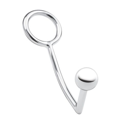 Кольцо на пенис с анальным стимулятором Stainless Steel Anal Hook & Cock Ring