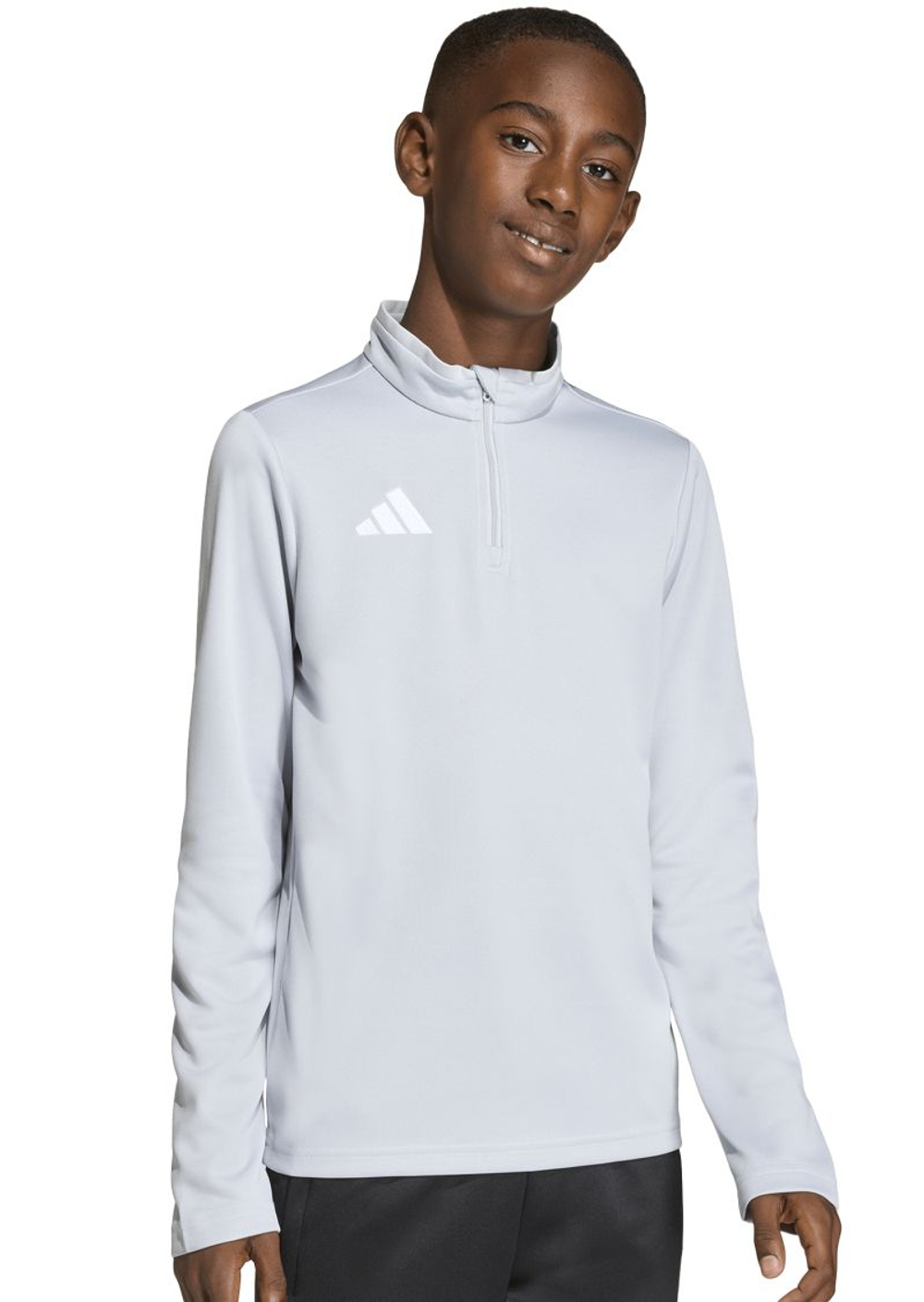 Детская теннисная толстовка Adidas Kids Entrada 26 Training - team light grey/white