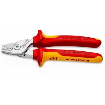 Кабелерез StepCut VDE, ступенчатый рез, изолированный, 160 mm, KNIPEX 95 16 160 KN-9516160