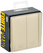 FORTE&PIANO Выключатель жалюзи 10А FP411 ваниль IEK