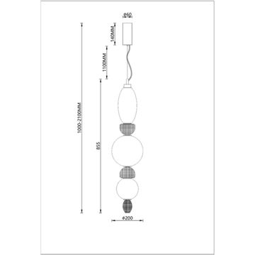Подвесной светильник LED 28W 3000К 5016/17 SP-26 латунь Ambra Divinare