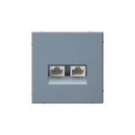 ARTGALLERY РОЗЕТКА двойная компьютерная RJ45+RJ45, кат. 5е, механизм, ГРИФЕЛЬ