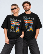 Футболка oversize БРЭЙКИНГ КАТ черная