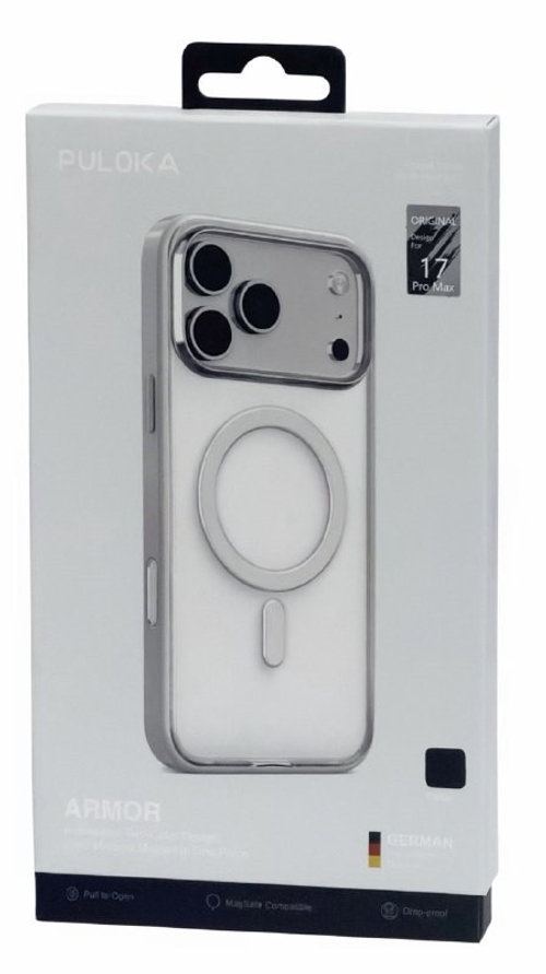 Накладка для i-Phone 17 Pro Max Puloka Armor Magsafe черный