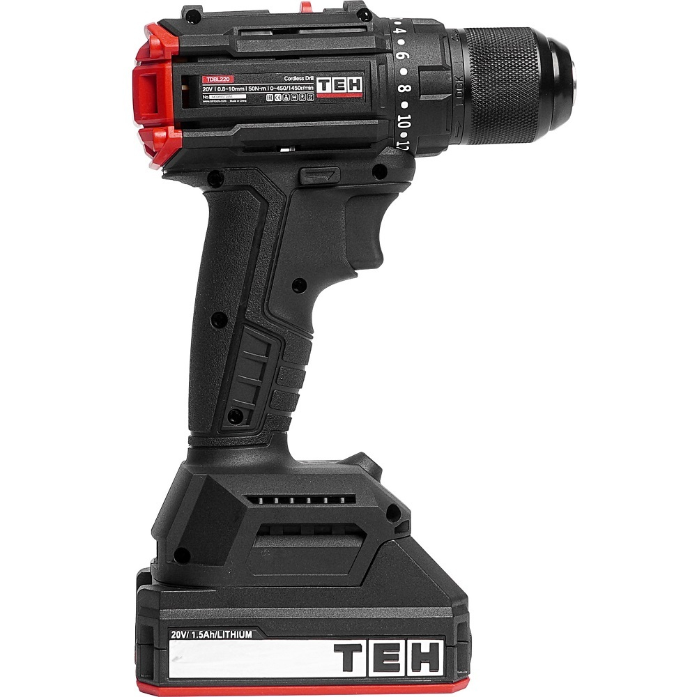 Дрель-шуруповерт аккумуляторная TEH TDBL220 20V