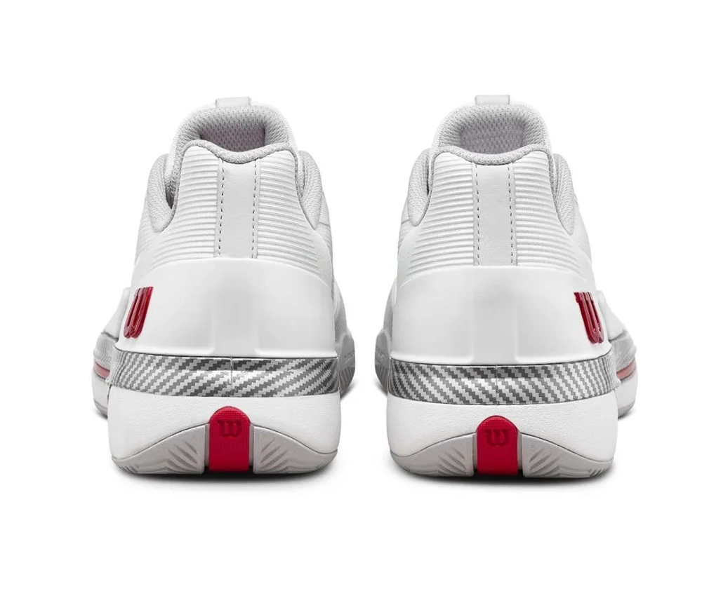 Мужские кроссовки теннисные Wilson Rush Tour 5 - bright white/wilson red